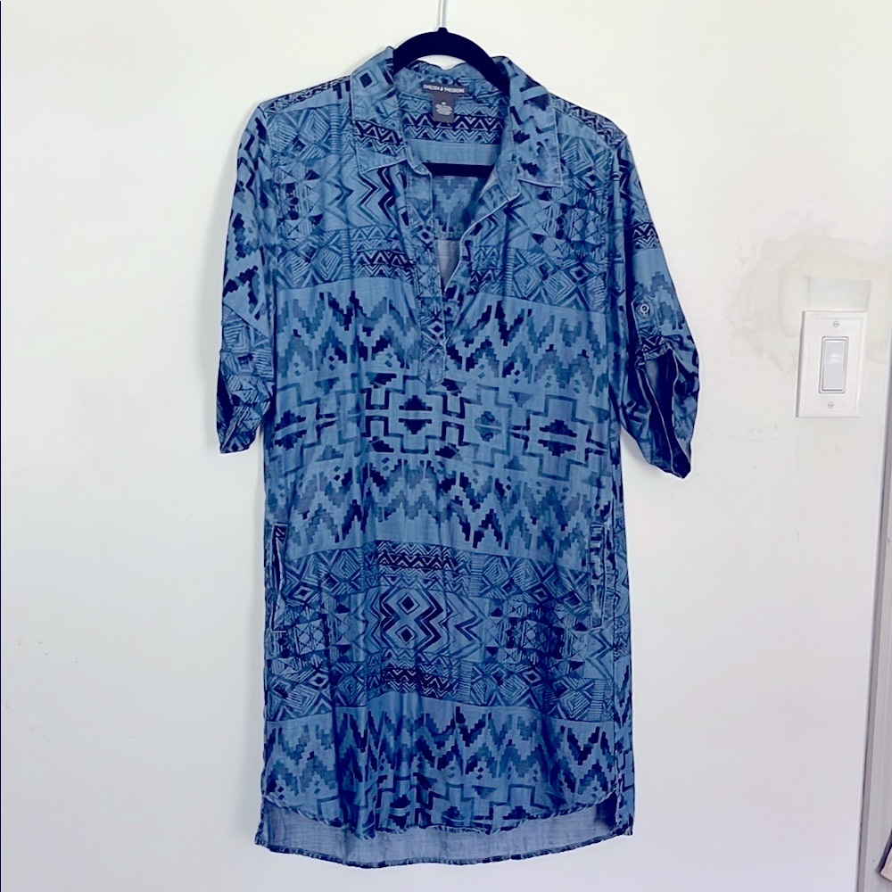 Chambray Patterned Women's Dress